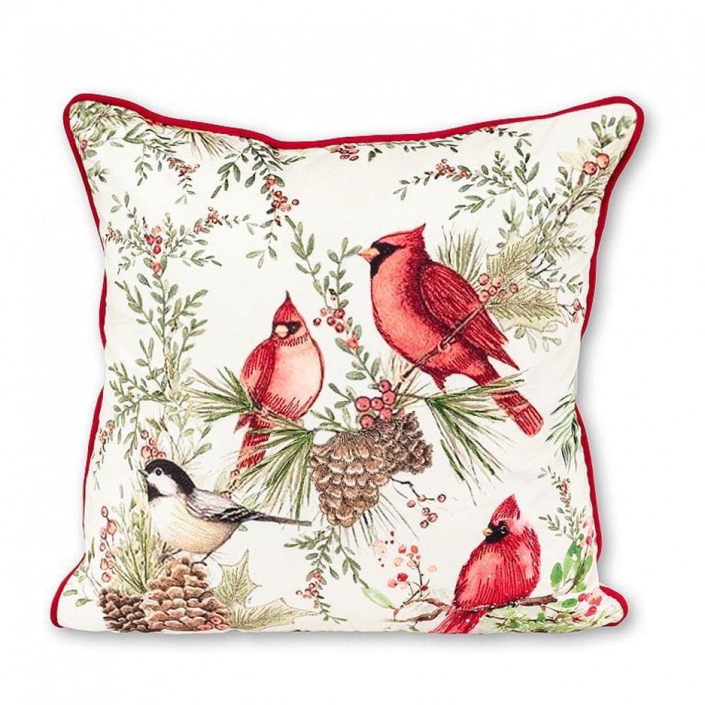 AB-39-FIRESIDE-687 Winter Cardinals Pillow