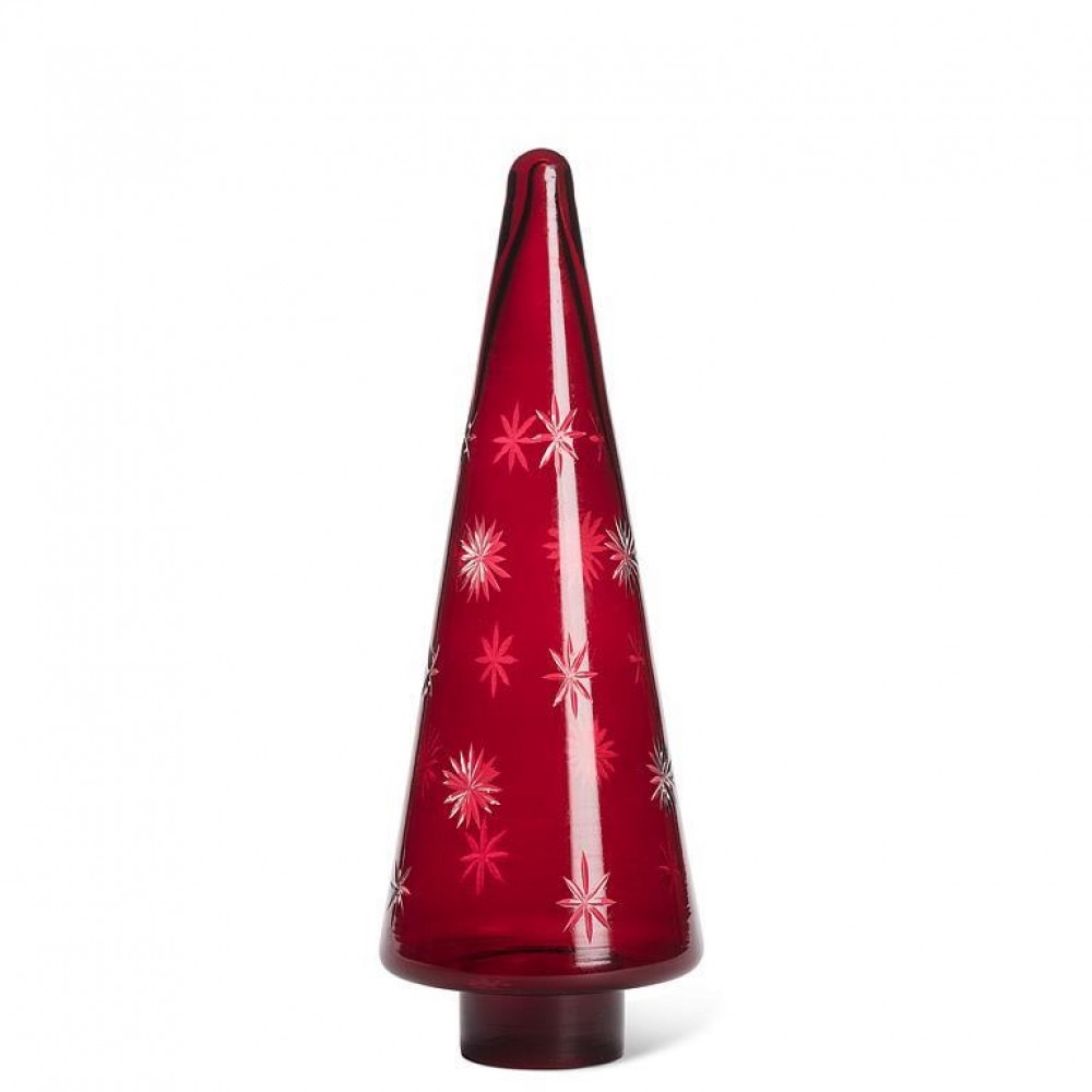 AB-94-REGENCY-02-RED Medium Cut Star Cone Tree Figurine