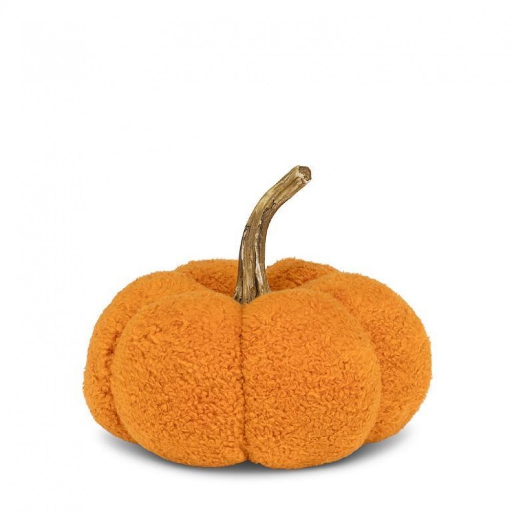 AB-27-PATCH-553-SM Small Fuzzy Pumpkin Figurine