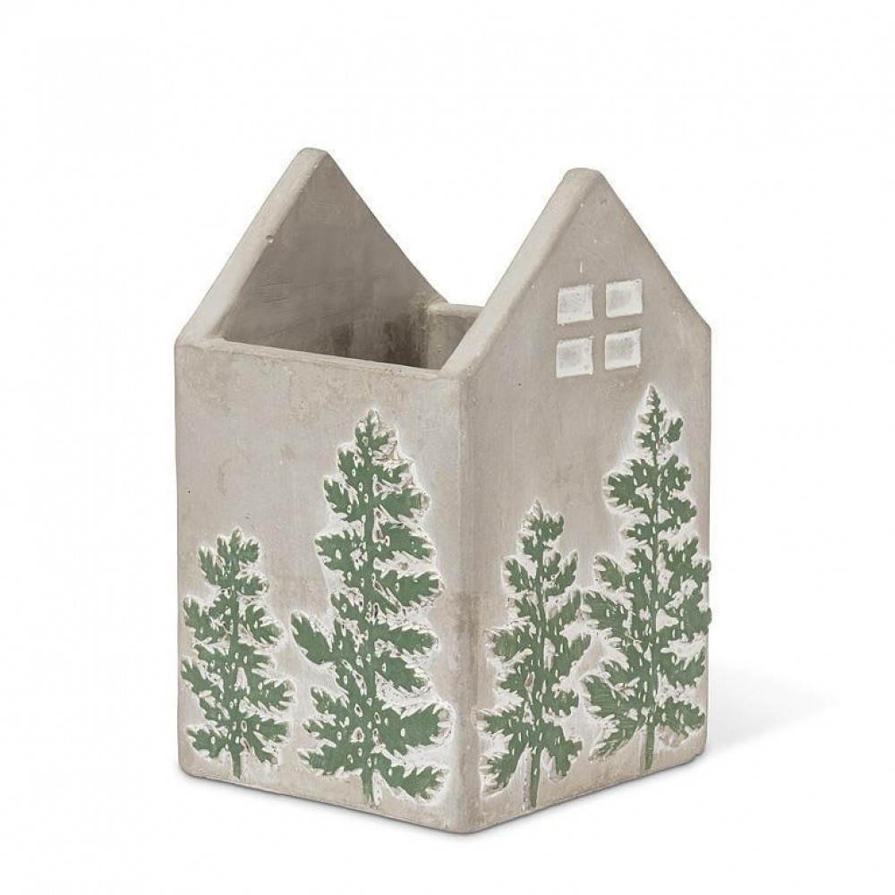 AB-27-PINECREST-888 Tall House With Trees Planter