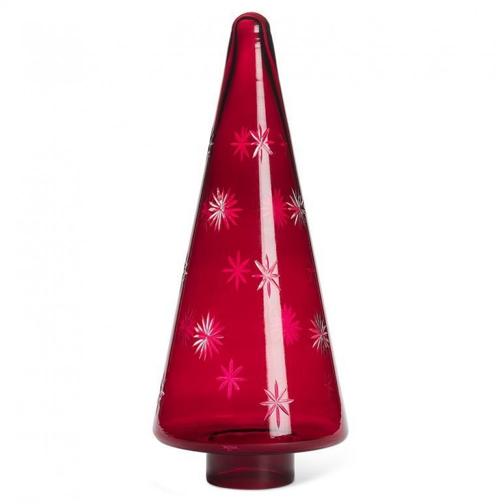 AB-94-REGENCY-03-RED Large Cut Star Cone Tree Figurine