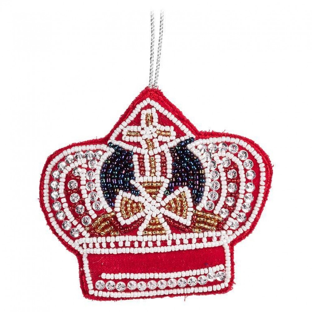 AB-41-KEEPSAKE-434 Beaded Crown Ornament
