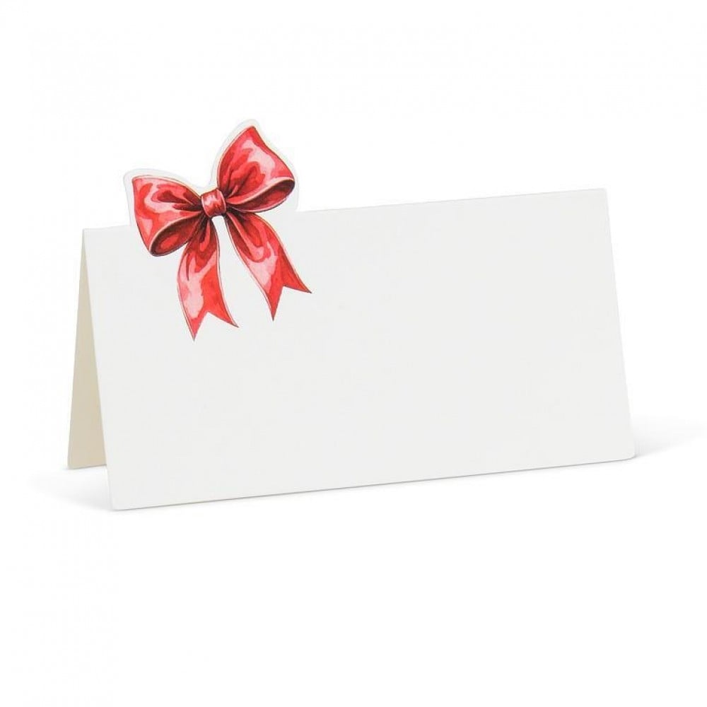 AB-27-FOLD-BOW Set Of 12 Big Bow Place Cards