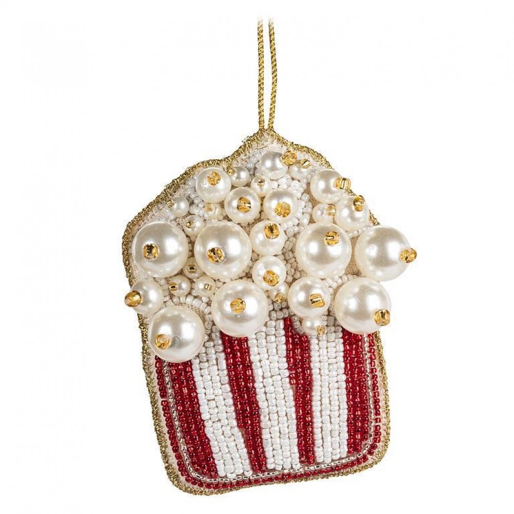 AB-41-KEEPSAKE-129 Pearl Popcorn Ornament