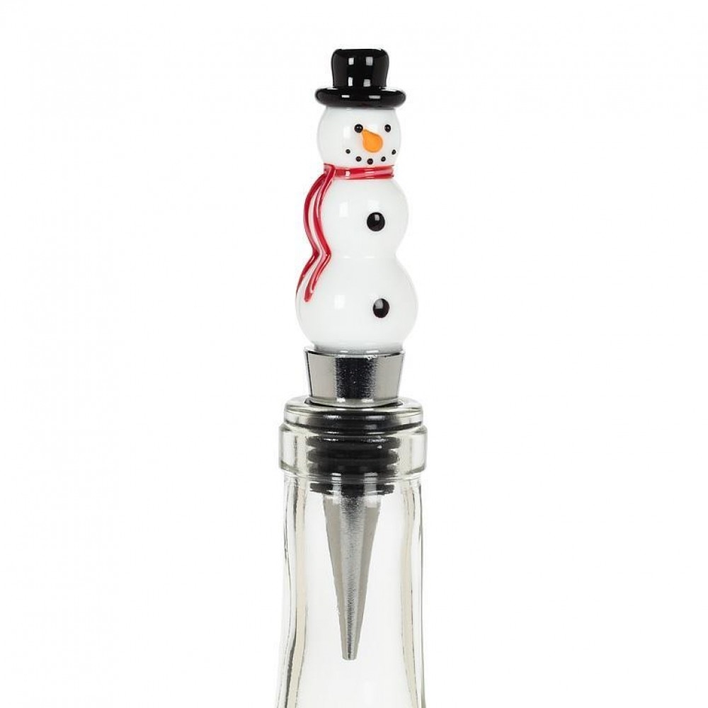 AB-27-STOPPER-096 Snowman Bottle Stopper