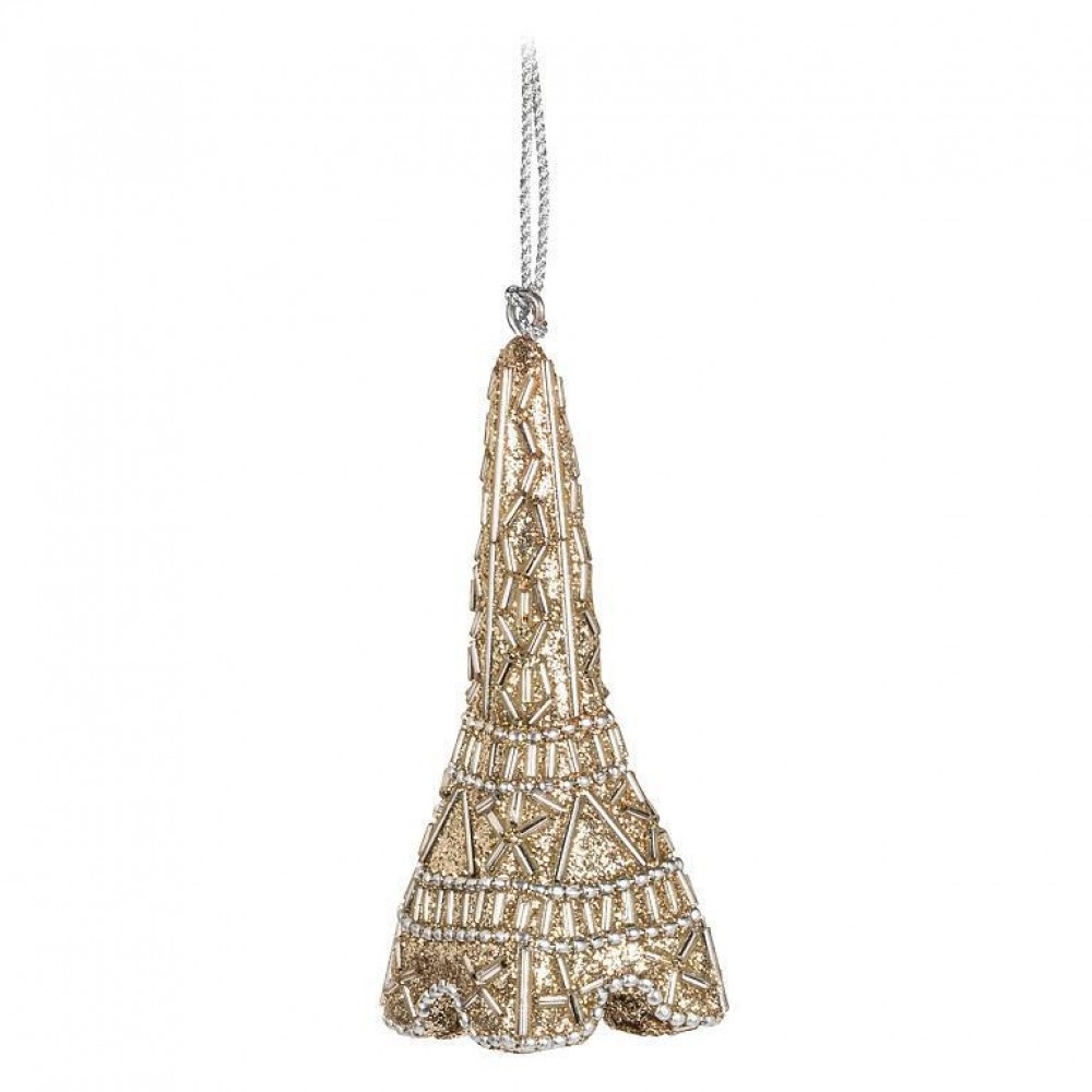 AB-41-KEEPSAKE-252 Beaded Eiffel Tower Ornament