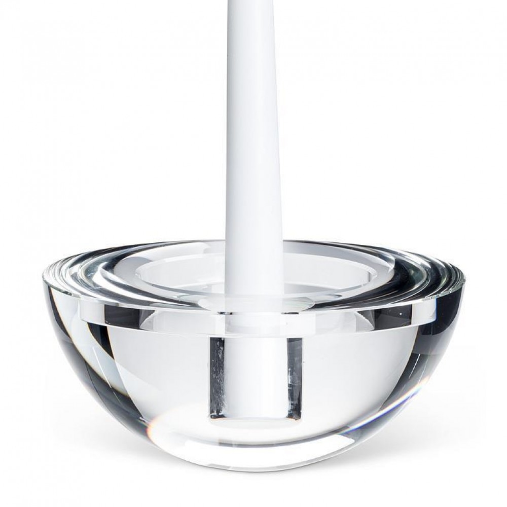 AB-27-GALLERIA-476-CLEAR Medium Half Ball Taper Or Pillar Candle Holder