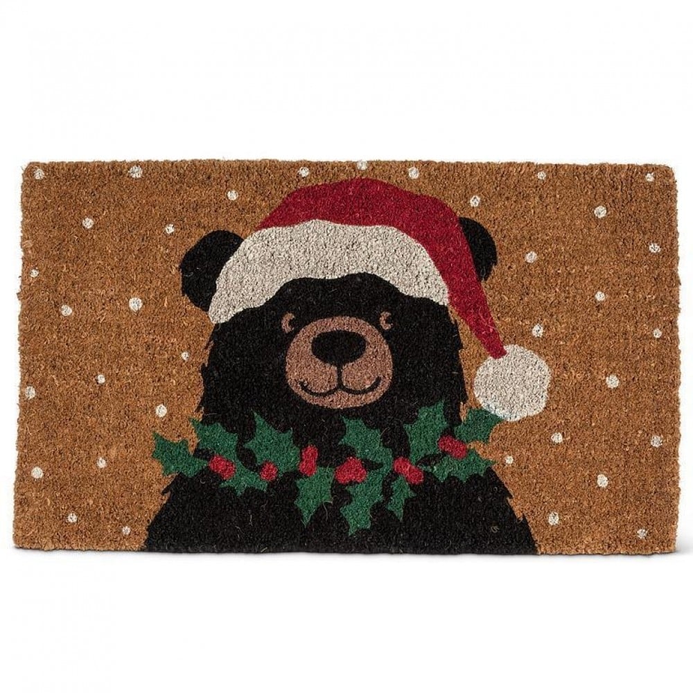 AB-35-FWD-CH-3619 Holiday Bear Doormat