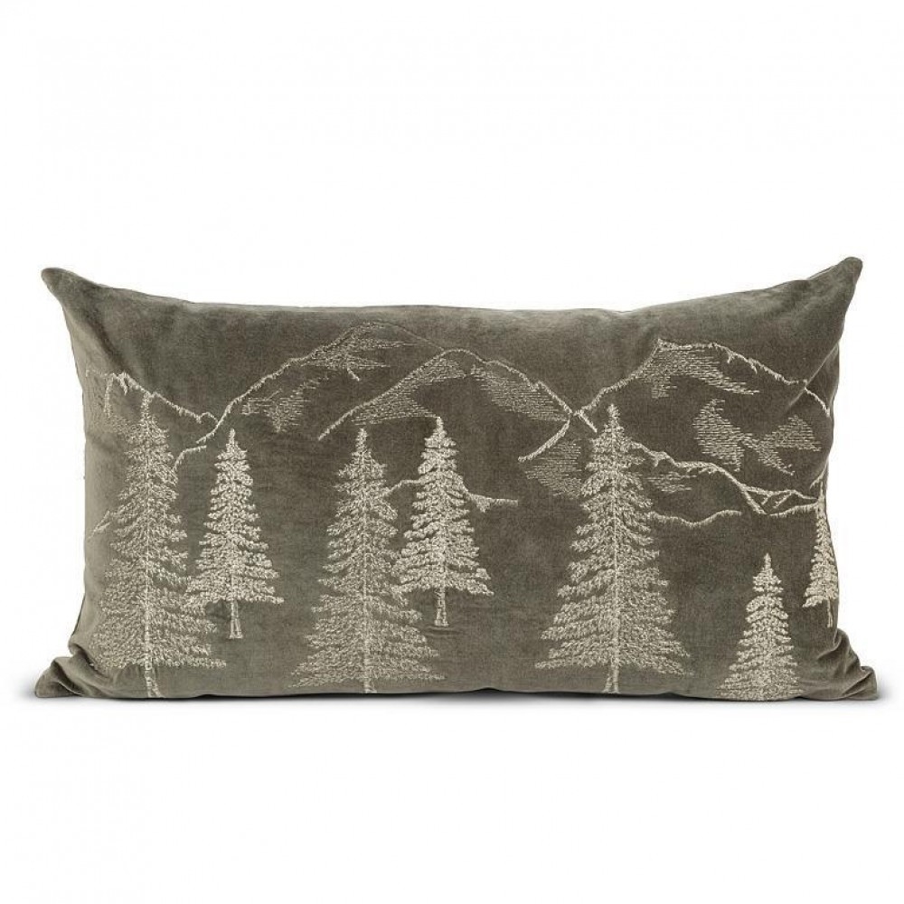 AB-50-SPRUCE-RECT-16 Evergreen Forest Pattern Pillow