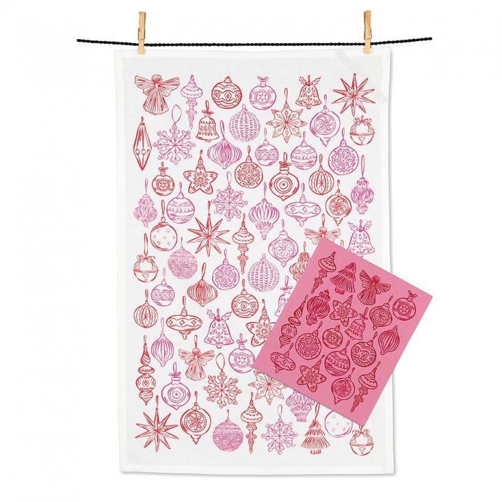 AB-03-KOMBO-18 Set Of 2 Christmas And Kitchen Towel Set