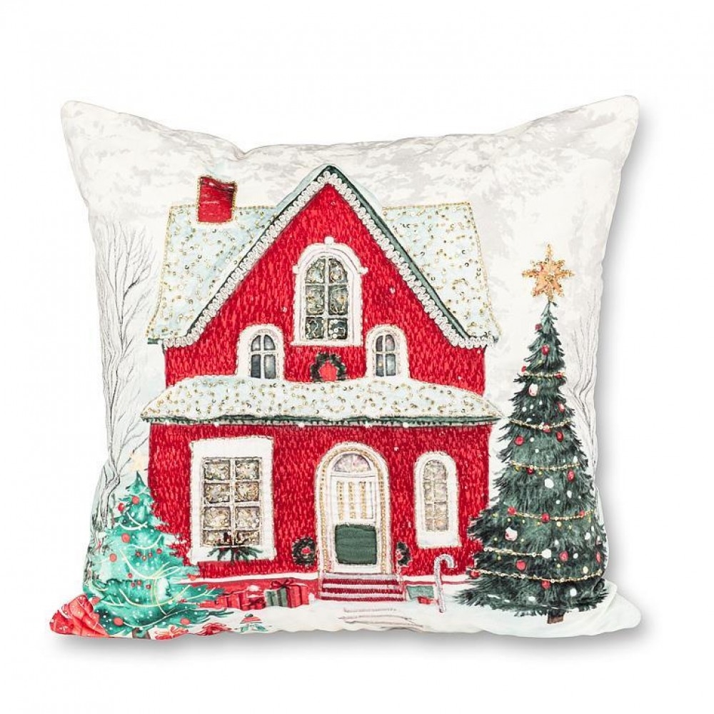 AB-39-FIRESIDE-677 Holiday House Pillow