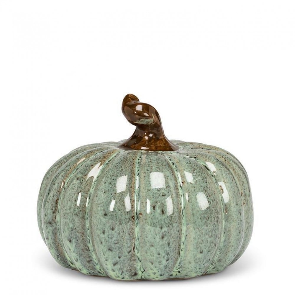 AB-27-HARVEST-90-SAGE Small Low Pumpkin Figurine