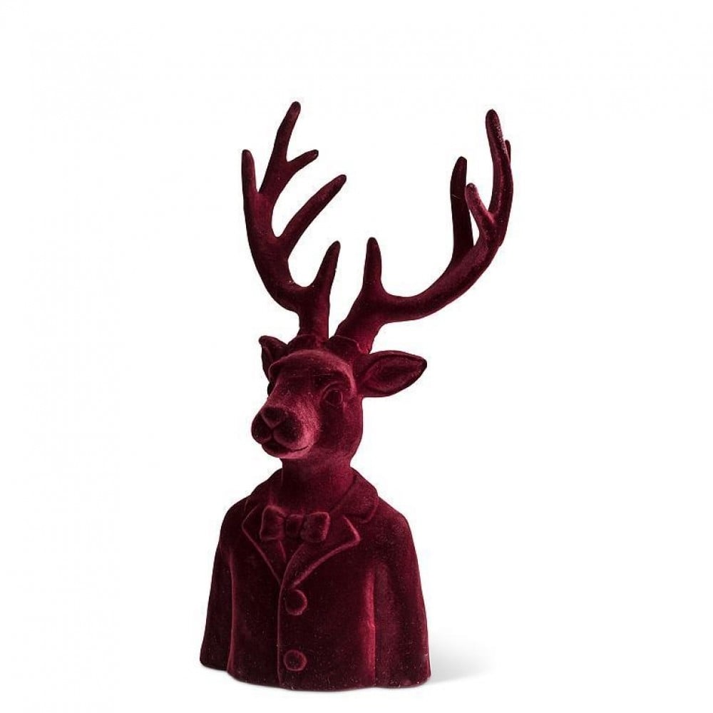 AB-27-BESPOKE-5272-BURG Well Dressed Stag Bust Figurine