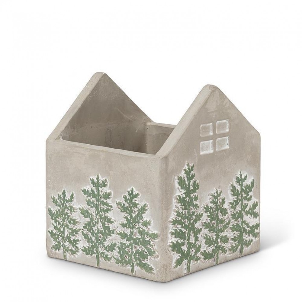 AB-27-PINECREST-889 Low House With Trees Planter