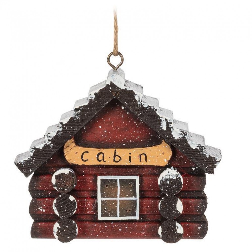 AB-27-WINTER-633 Cabin Facade Ornament