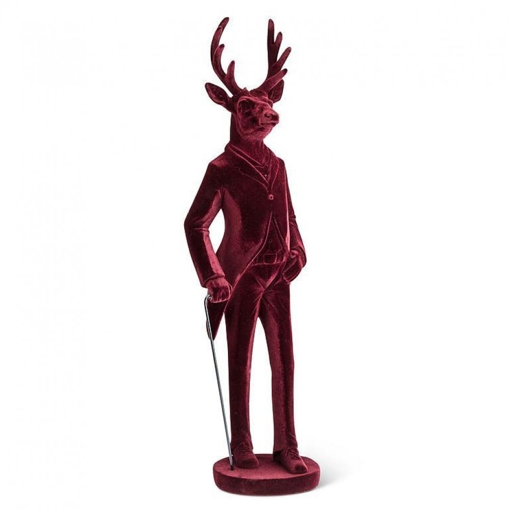 AB-27-BESPOKE-5832-BURG Stag Standing With A Cane Figurine