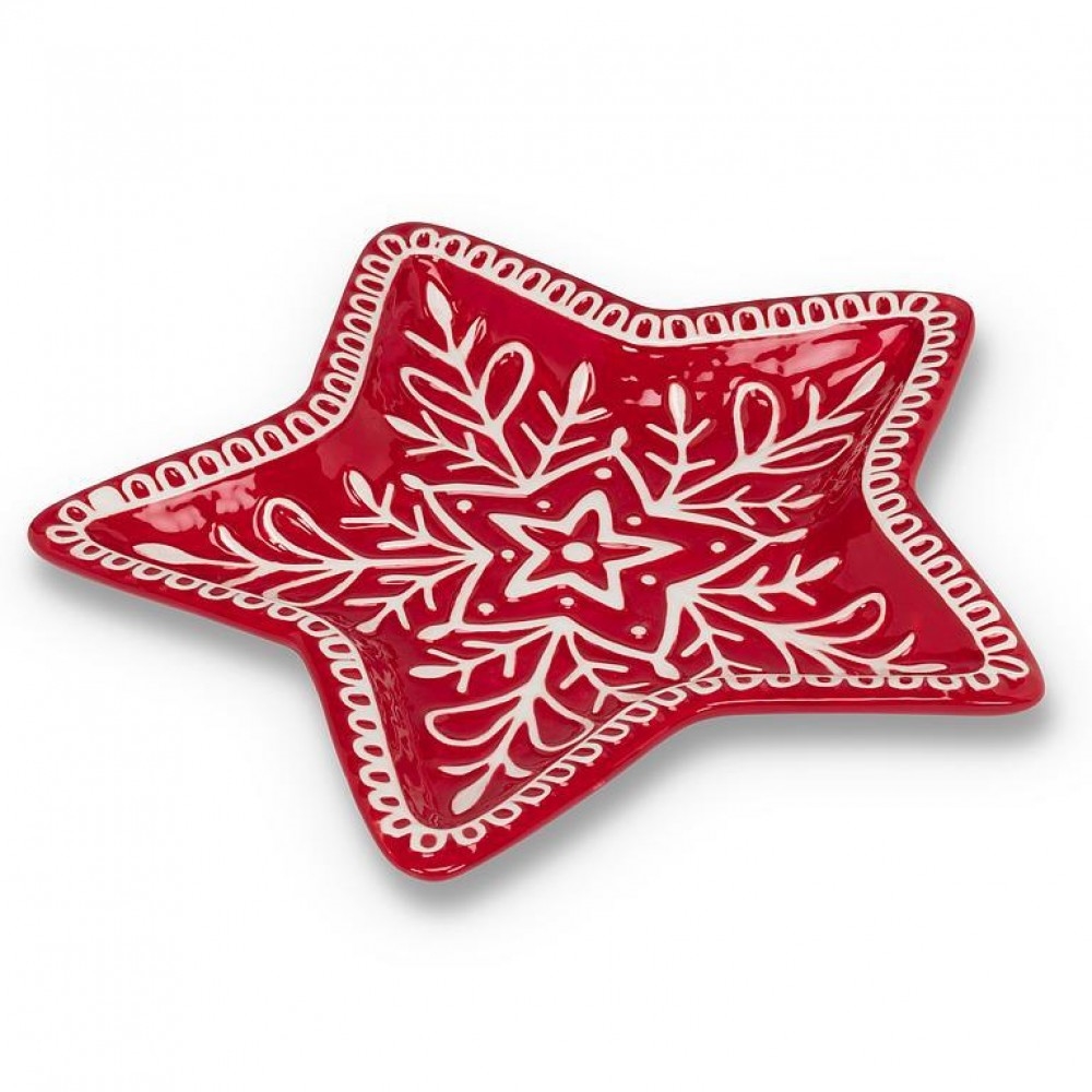 AB-27-SCANDI-329 Star Snowflake Plate