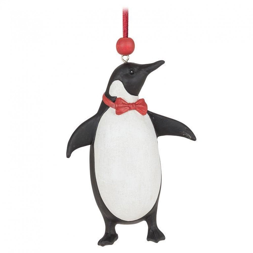 AB-27-MENAGERIE-860 Bow Tie Penguin Ornament