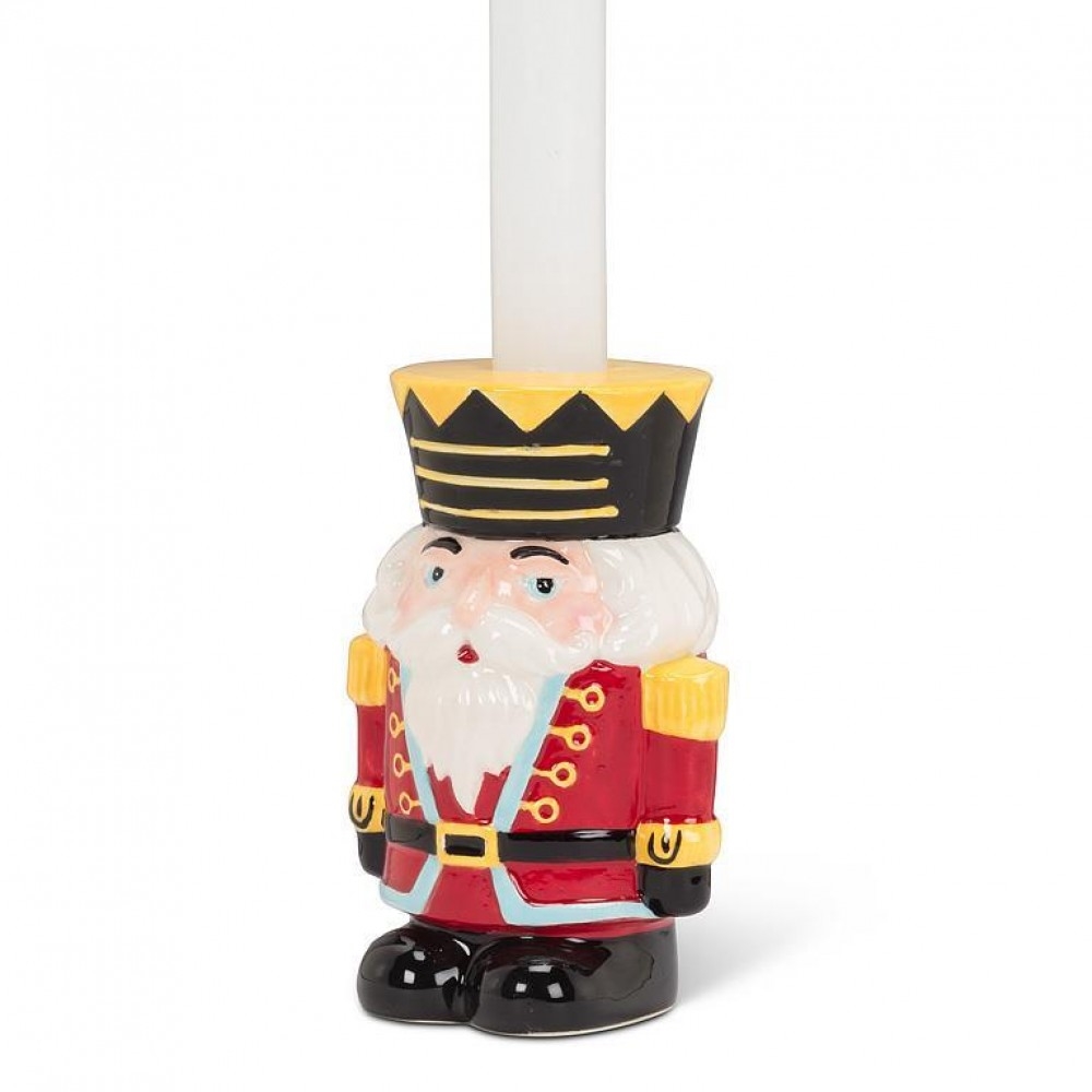 AB-27-OFFICER-153 Nutcracker Taper Candle Holder