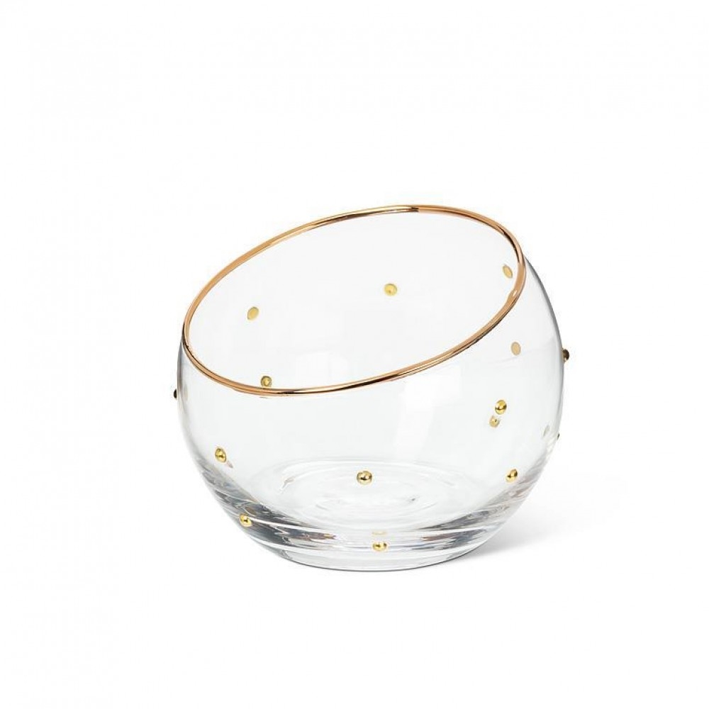 AB-27-MAJESTY-925-SM Small Angled With Dots Bowl