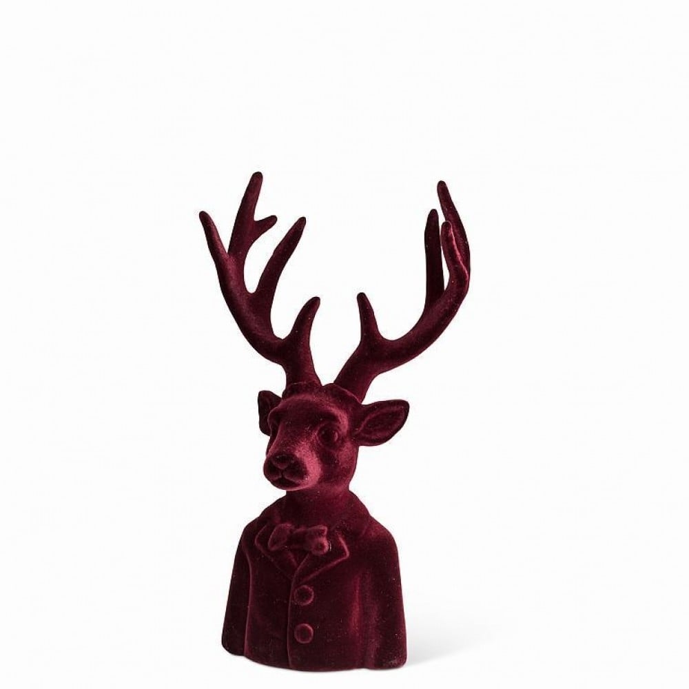 AB-27-BESPOKE-5271-BURG Well Dressed Stag Bust Figurine