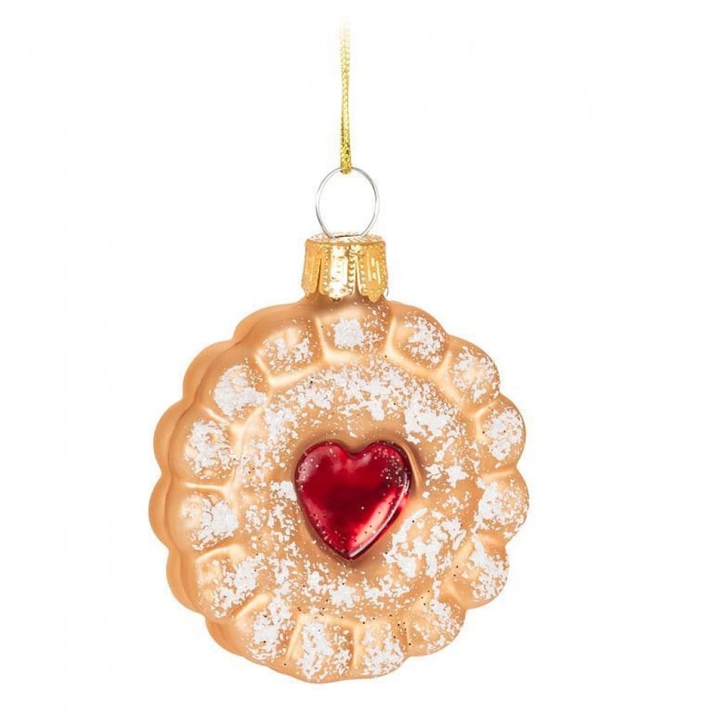 AB-15-SEASON-COOKIE Iced Cookie With A Heart Ornament