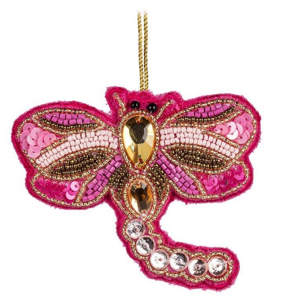 AB-41-KEEPSAKE-125 Beaded Dragonfly Ornament