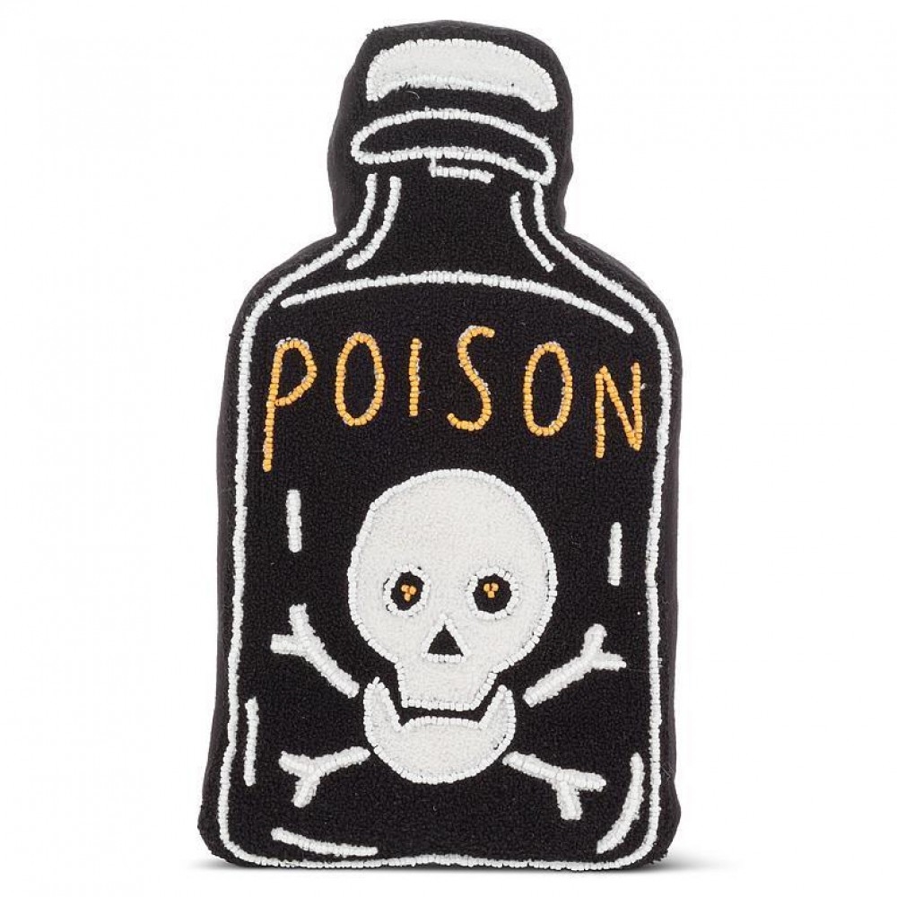 AB-50-HAUNT-SHAPE-09 Poison Skull Bottle Shaped Pillow