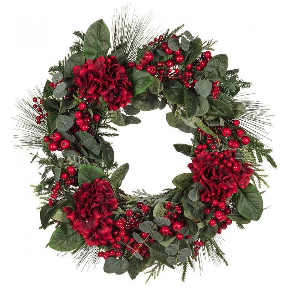 AB-27-MAYFAIR-248 Large Floral- Pine And Berry Wreath