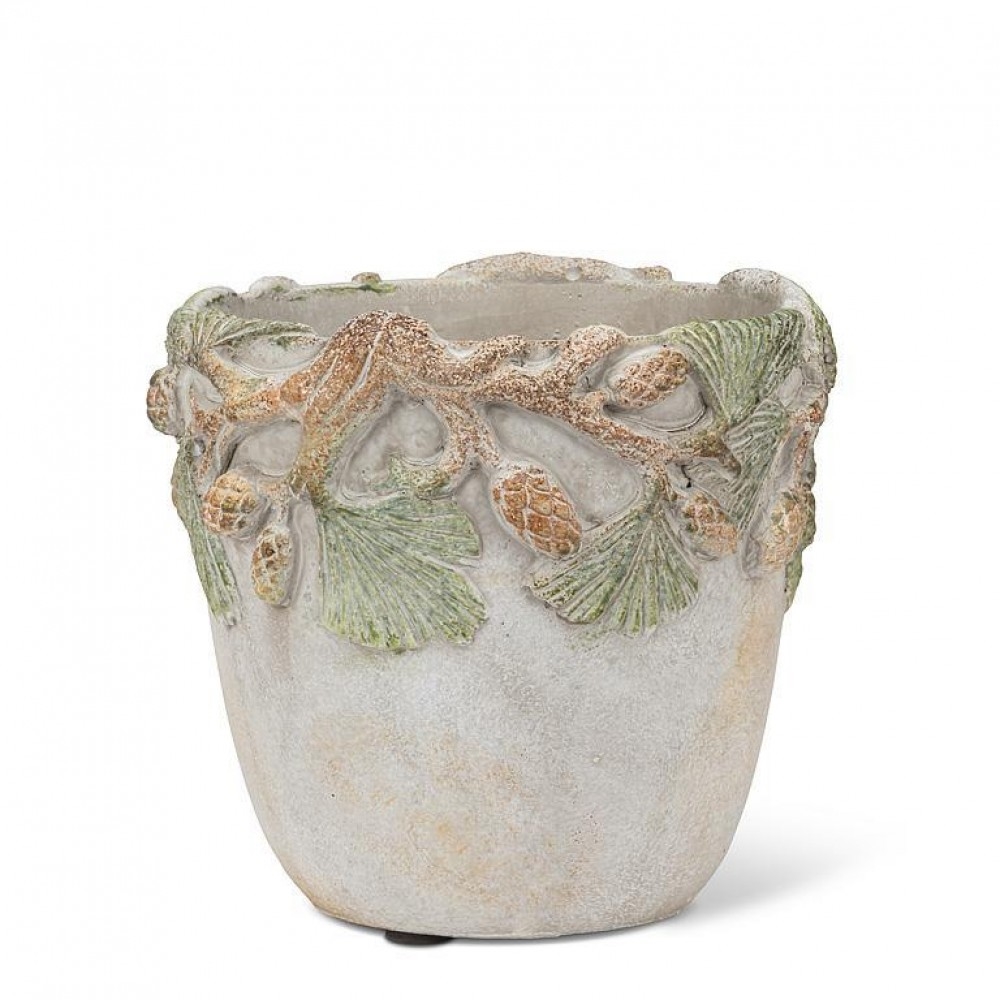 AB-27-PINEDALE-198-SM Small With Pinecone Rim Planter