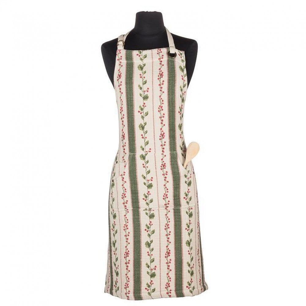 AB-95-GLORIA-33 Hollyberry Stripes Apron Apron