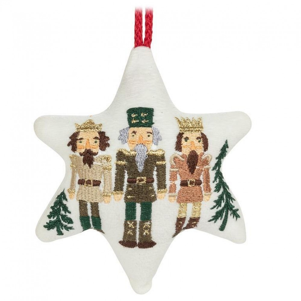 AB-93-STITCH-034 Nutcracker Trio Star Shaped Ornament