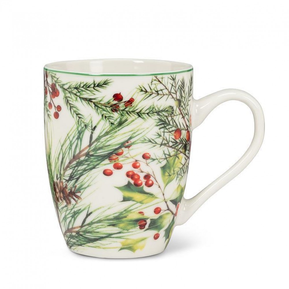 AB-27-PINEBERRY-MUG Pine And Holly Mug