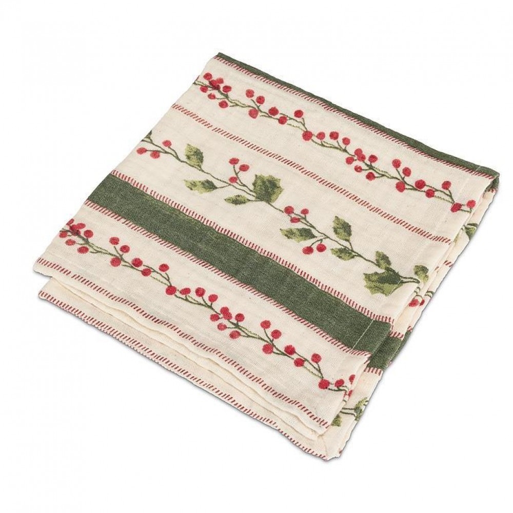 AB-95-GLORIA-1818 Hollyberry Stripes Cloth Napkin