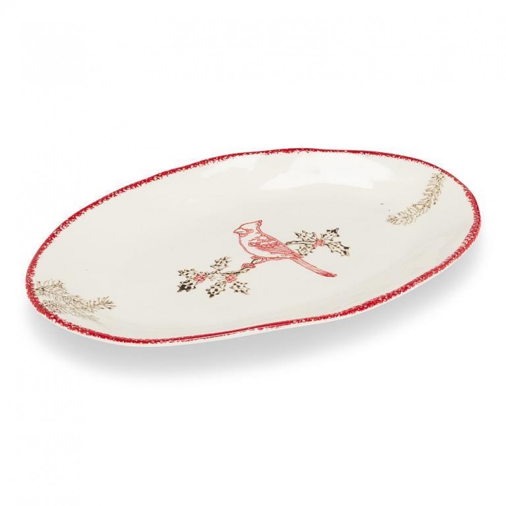 AB-27-RICHMOND-787 Cardinal Stamp Oval Platter