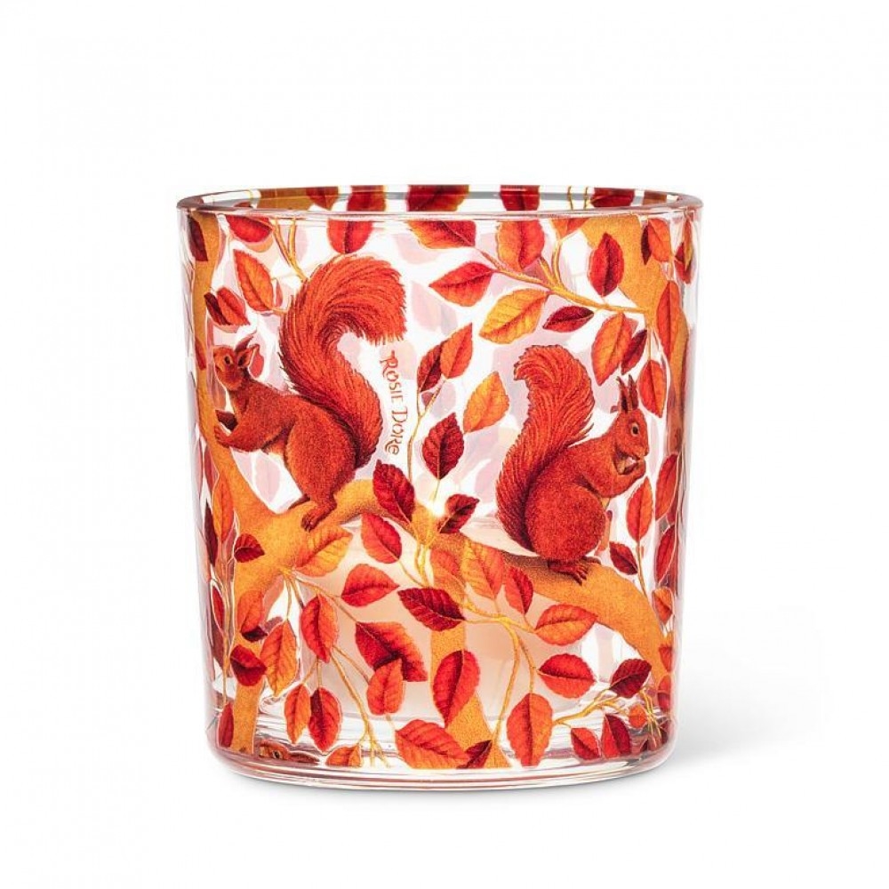 AB-27-FLICKER-110 Autumn Squirrels Votive Candle Holder