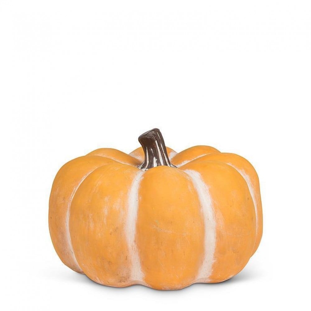 AB-27-ALMANAC-103-YLW Large Matte Low Pumpkin Figurine
