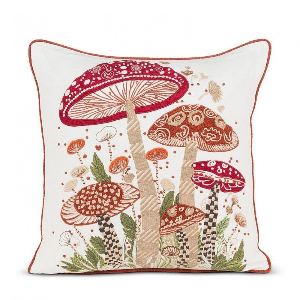 AB-39-FIRESIDE-241 Mushroom Patterned Pillow
