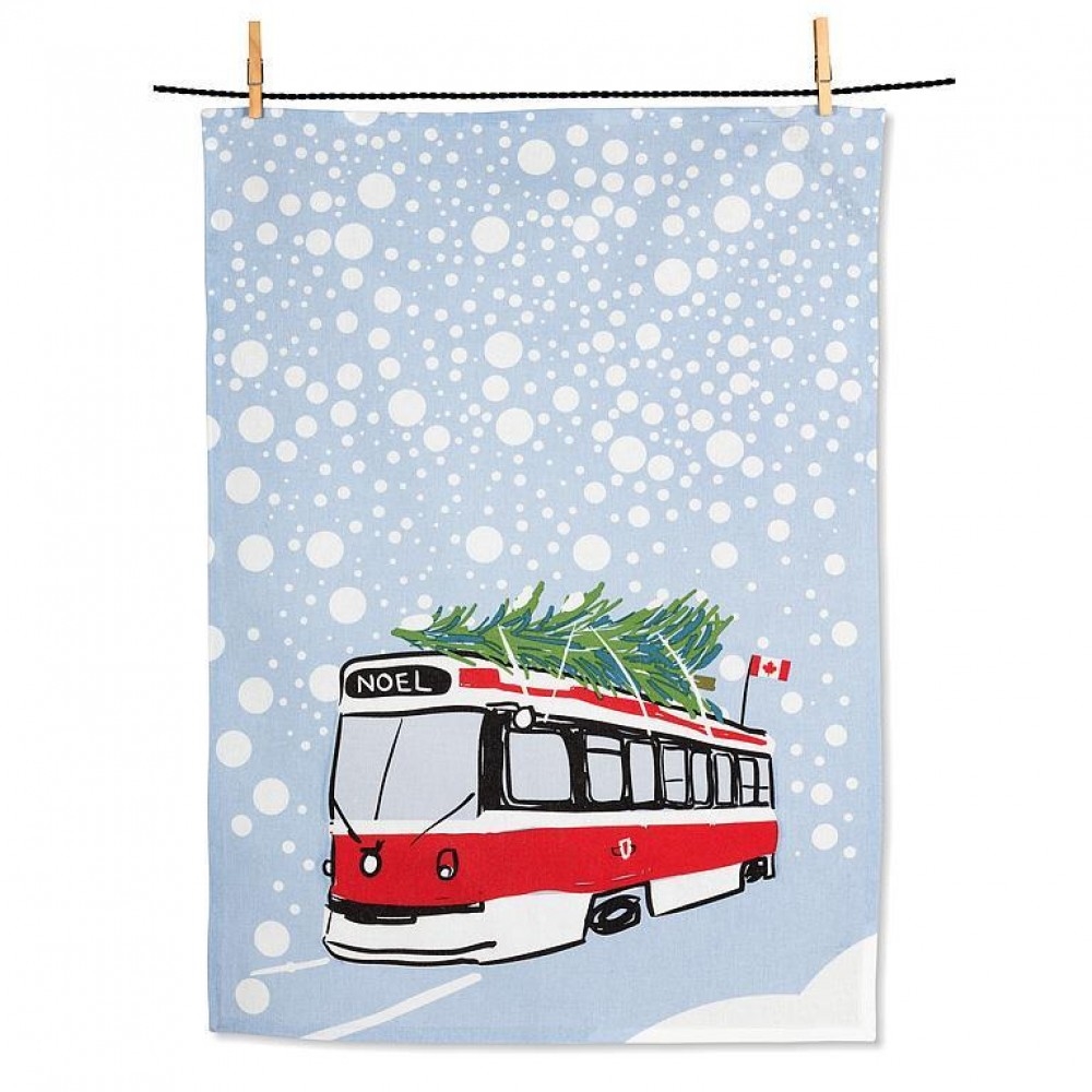 AB-56-KT-NOEL Noel Streetcar Tea Towel