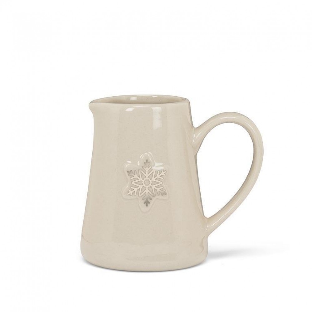 AB-27-SMIDGE-FLAKE Silver Snowflake Mini Jug