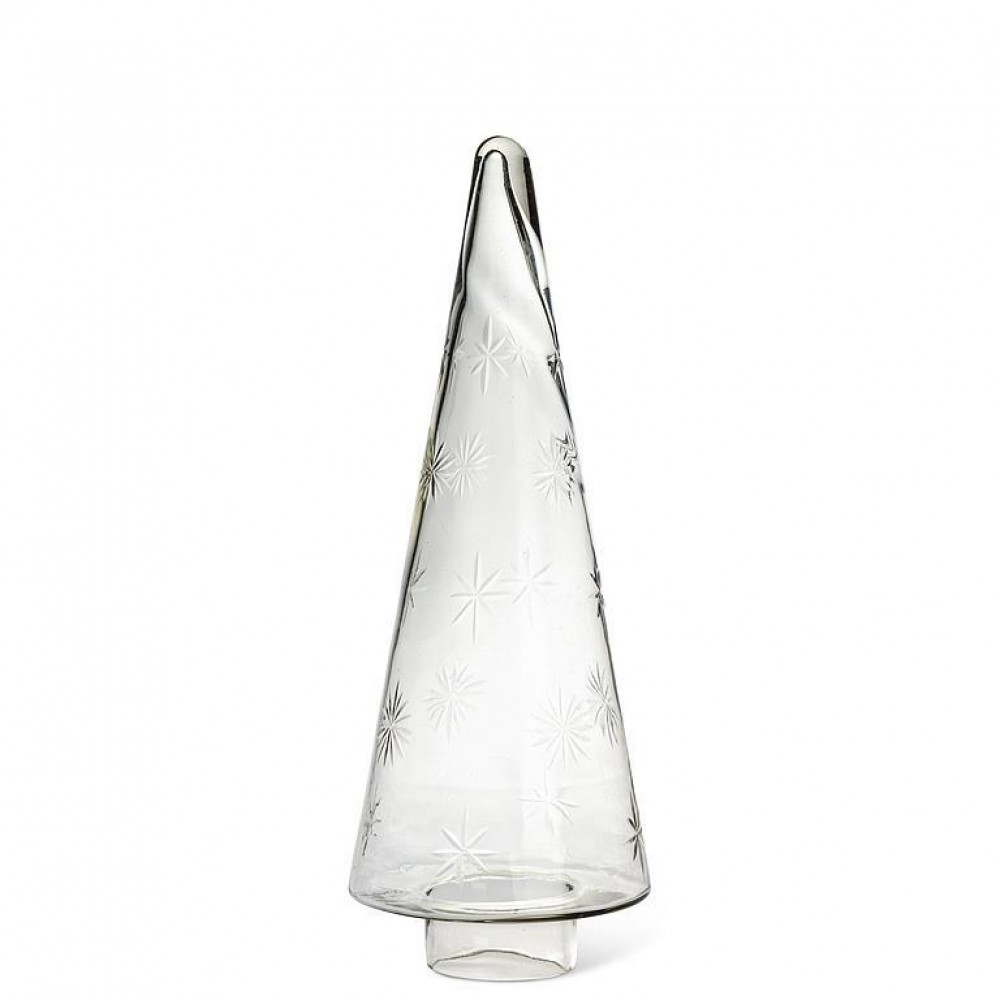 AB-94-REGENCY-02-CLEAR Medium Cut Star Clear Cone Tree Figurine