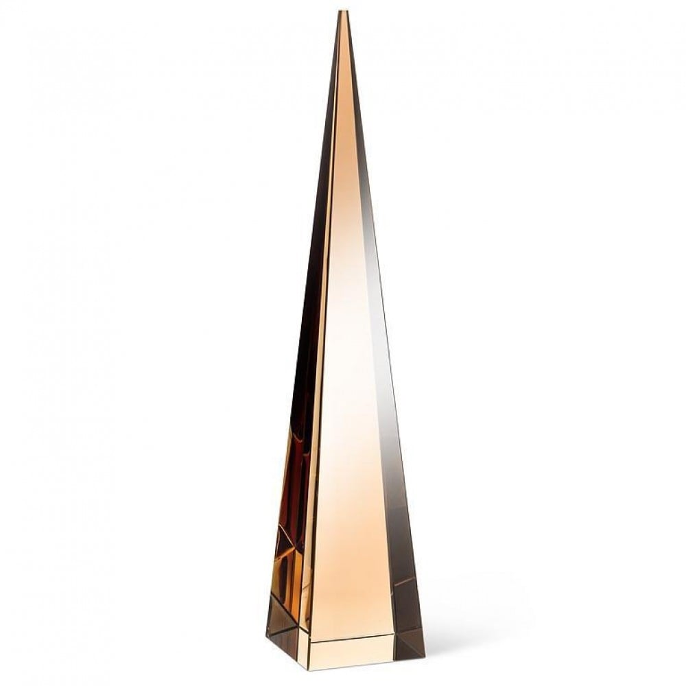 AB-27-GALLERIA-502-AMBER Large Modern Obelisk Figurine