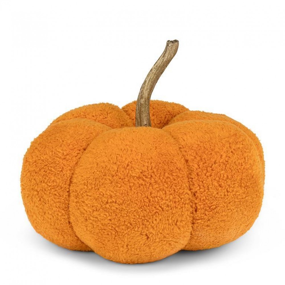 AB-27-PATCH-553-LG Large Fuzzy Pumpkin Figurine