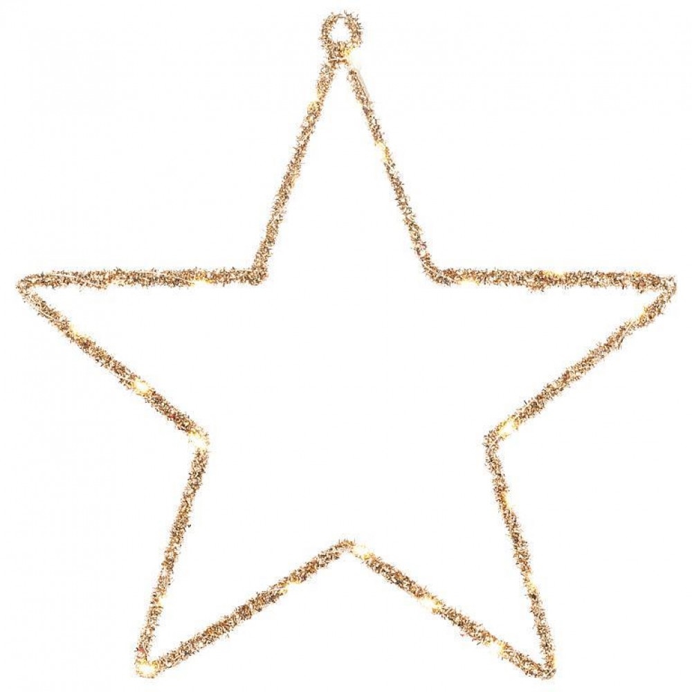 AB-27-SHINE-STAR Tinsel Star With 30 Micro Led Decoration