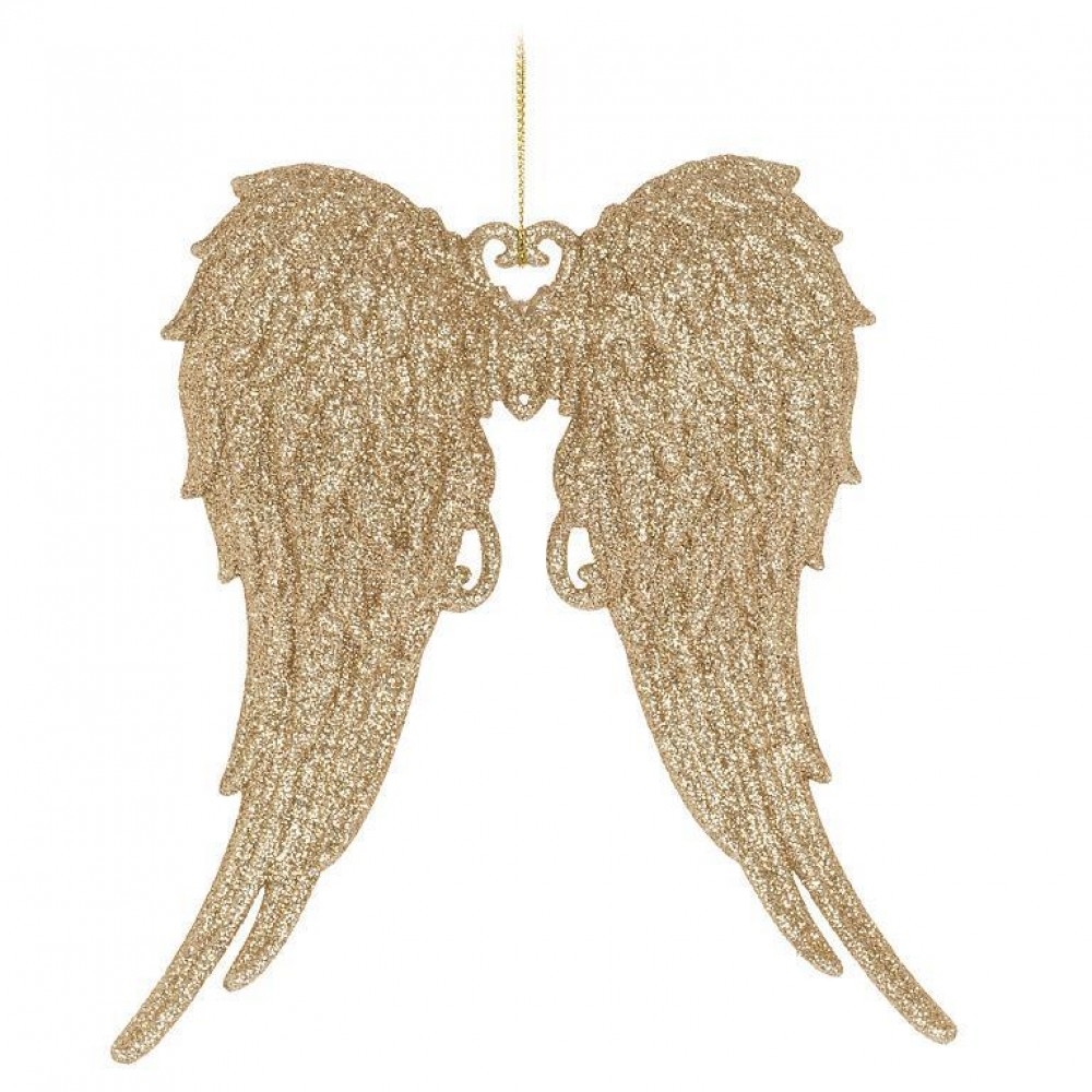 AB-27-SPARKLE-685 Glitter Angel Wings Ornament