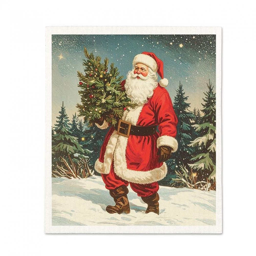 AB-20-ASD-ABX-241 Vintage Santa Dishcloth