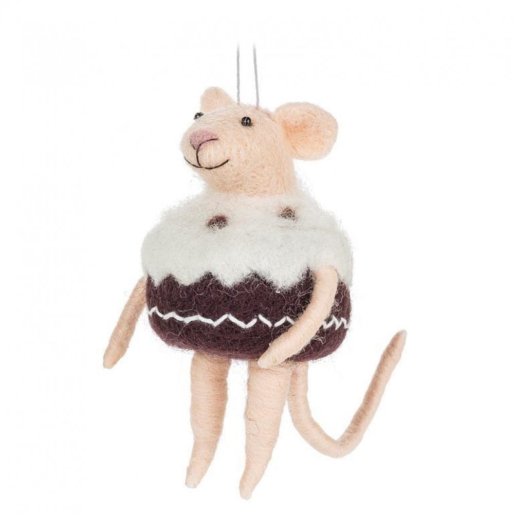 AB-27-MAPLE-902 Mouse In A Cupcake Ornament