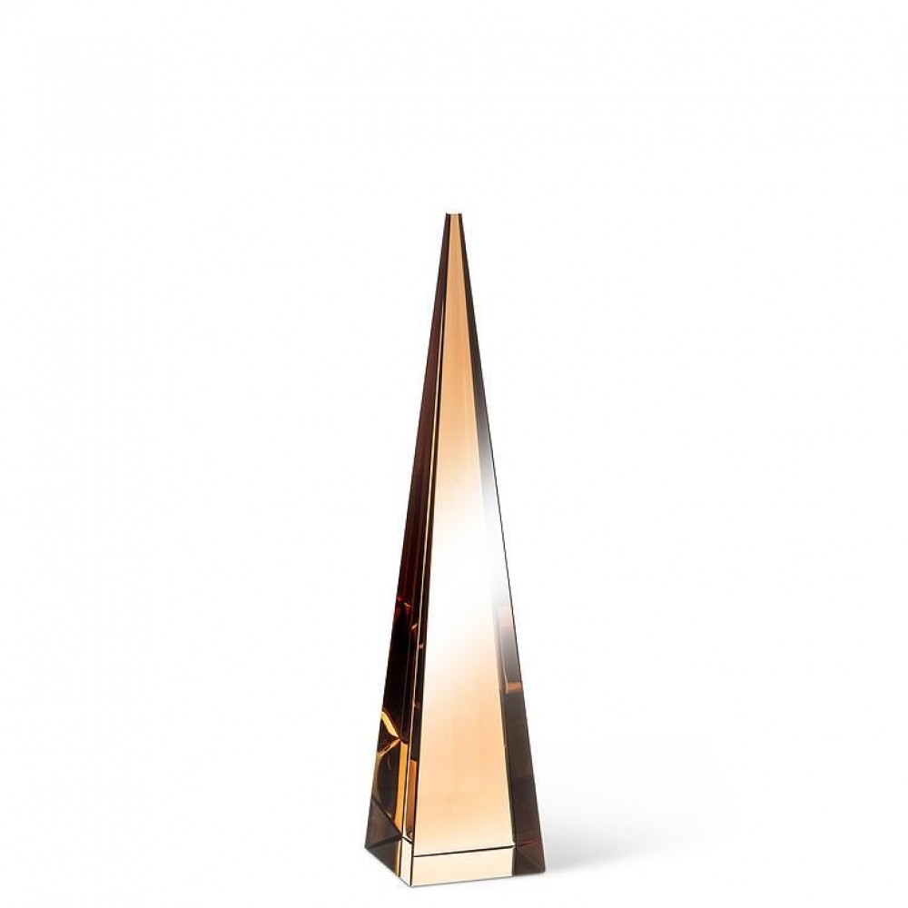 AB-27-GALLERIA-681-AMBER Small Modern Obelisk Figurine
