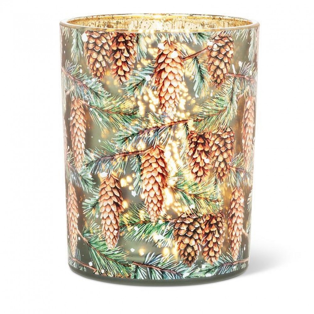 AB-27-DUSK-831-MD Medium Pinecones Votive Candle Holder