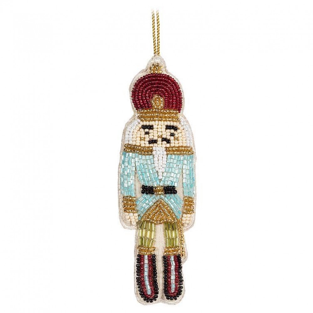AB-41-KEEPSAKE-288 Beaded Nutcracker Ornament